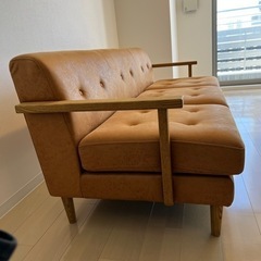【大幅値下げ！】美品!3人掛けビンテージソファの画像