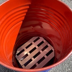 ドラム缶風呂！　ドラム缶風呂用のすのこ、ブロック付き