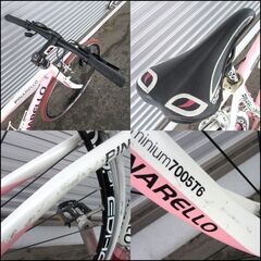 Pinarello/ピナレロ クロスバイク トレビソ/Treviso 2008年モデル 45サイズ SORAコンポーネント ピンク×ホワイトの画像