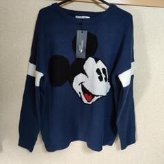 新品未使用品 ミッキー ディズニー セーター ネイビー