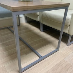 ソファ4人掛け&テーブルセット＊ナチュラル色【3/5.12.19引取り限定】の画像