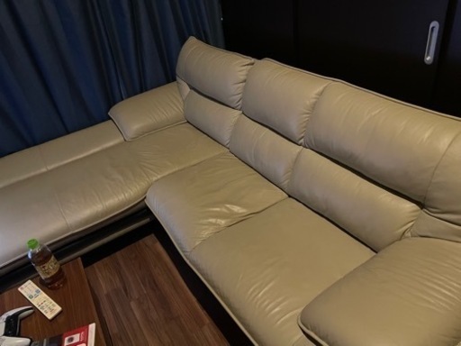 ニトリ　三人掛け　カウチソファー