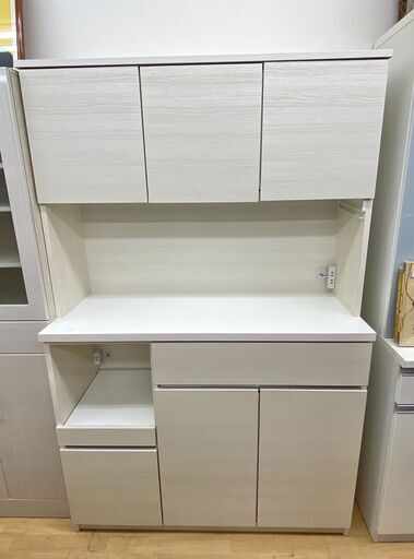 【レガストック江東店】【オープン記念セール実施中！】大川家具 キッチンボード 幅115cm 奥行45cm 高さ181cm