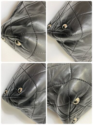 シャネル　CHANEL　マトラッセ　チェーントートバッグ　ブラック