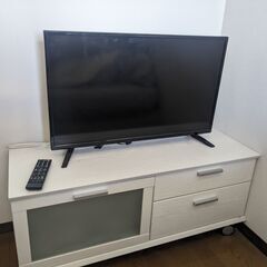 ニトリ　テレビ台　ローボード　キャスター付　白　100cm　20...