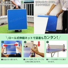 折りたたみ　卓球台の画像