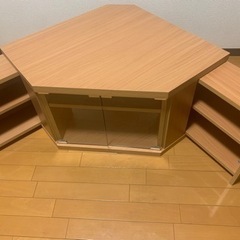 ✨美品✨コーナーテレビ台(スライド収納付き)