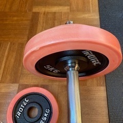 ダンベル、トレーニングベンチの画像