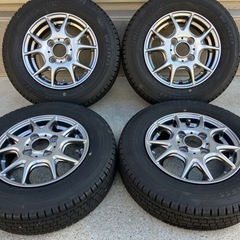 145R12LT スタッドレスタイヤ付きホイール4本  エブリイ...