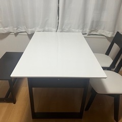 [3/2午前中まで] ニトリ　伸長式ダイニングテーブルセット　（...