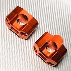 ファットバー用 CNC ハンドルクランプ ◇28.6ミリ◇オレンジ◇新品◇アウトレット販売品◇グロム KSR XR CB400SF XJR GSR ゼファー ZRXその他 50㏄～1000㏄の画像