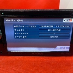 KENWOOD 簡単操作　MDV-434DT  フルセグ　新品バックカメラ付き あ-4