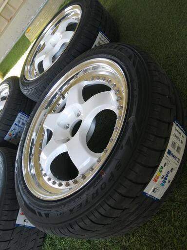 ☆【ホイールタイヤセット】work　マイスター　3P 18インチ　8j/114.5/5穴/+48 希少サイズ　タイヤセット235/45