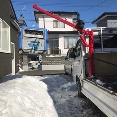 【ご成約済み】軽トラ サンバー クレーン付き4WD 車検6年4月の画像