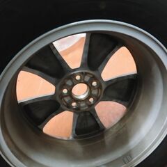 スバル  純正 17インチ 7J +48 100 5H アルミホイール 4本　 ブリヂストンブリザック225/60Ｒ17　の画像
