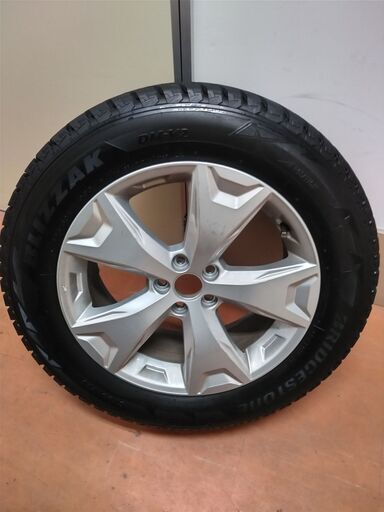 スバル  純正 17インチ 7J +48 100 5H アルミホイール 4本　 ブリヂストンブリザック225/60Ｒ17