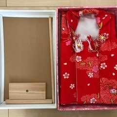 ＊決まりました＊ ひな祭り 初節句 お祝い着 赤 京都こどもゆうぜんの画像
