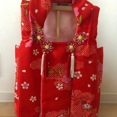 ＊決まりました＊ ひな祭り 初節句 お祝い着 赤 京都こどもゆうぜん