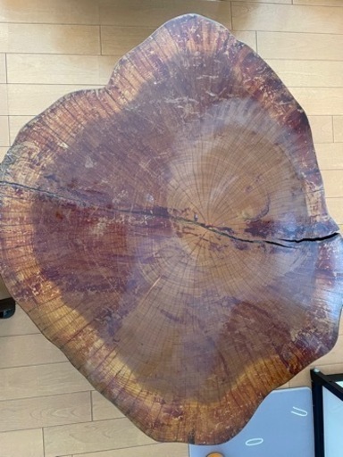 一枚板　テーブル　75cmから90cm  高さ39cm 厚み11cm