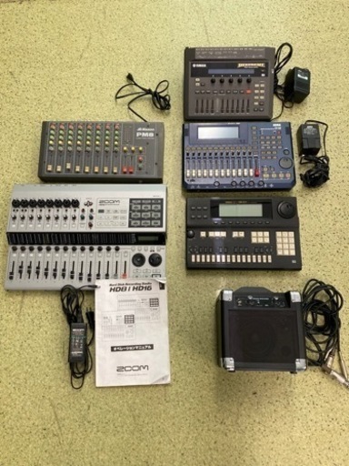 引越し　機材整理　MTR  エレドラ音源　シーケンサー　ミキサー　ミニアンプ