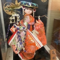 藤娘人形　ガラスケース入り