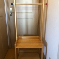 キッズ　木製服かけラック