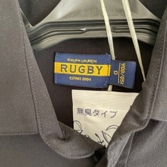 ラルフローレン　ラグビー　シルク　シャツ　黒の画像