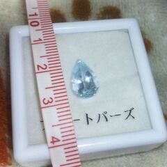 新品 ブルートパーズ ペアシェイプカット 約8×12mm ルース 1個 裸石 天然石 雫型【配送可能】の画像