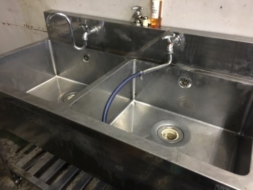業務用　ステンレス2層式シンク