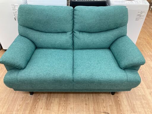 ★値下げしました★ジモティ割あり★ ニトリ 2Pソファー グリーン H82×W138×D83 クリーニング済み KJ1334