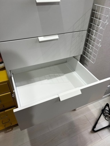 IKEA 収納タンス　6段　白　ヒンジ付き