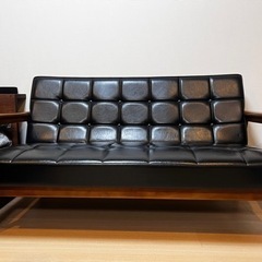 カリモク60 Kチェア2シーター W36143 スタンダードブラック アーム