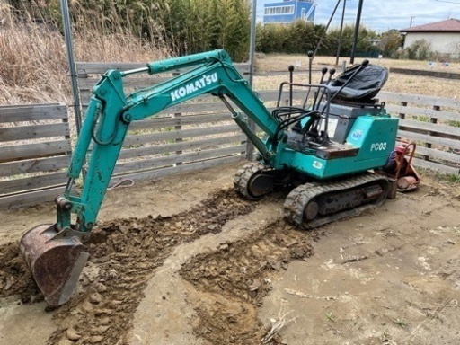 値下げ‼️komatsu  ミニユンボ　PC03 -1