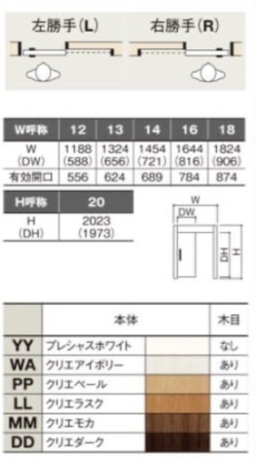 LIXIL製吊り戸　ラシッサS
