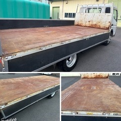 早い者勝ち！H23年三菱キャンターAT車！ディーゼルターボ！積載4000kg！荷台鉄板張り！平ボディワイドロング！フレーム腐食無し、重量運搬の画像