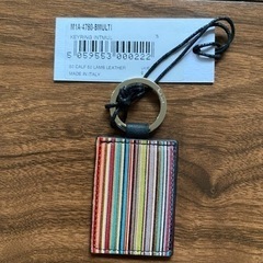 [値下] Paul Smith ポールスミス キーリング メンズ レザー マルチストライプ マルチカラー M1A 4780 BMULTI 79 の画像