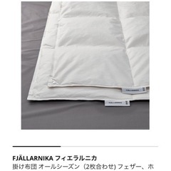 IKEA イケア 掛け布団 フィエラルニカ 2枚合わせ フェザー