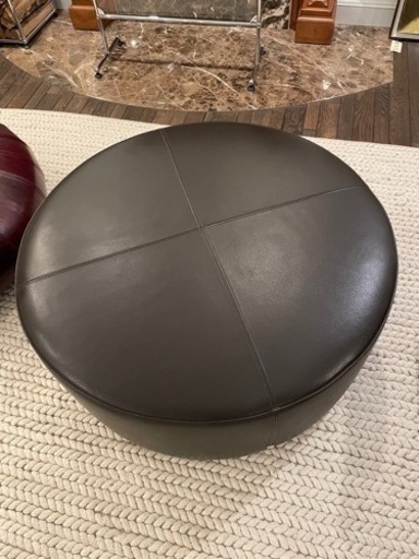 【美品】Molteni \u0026 C モルティーニ DOMINO スツール オットマン 革張り arflex アルフレックス取扱■50-60万円■