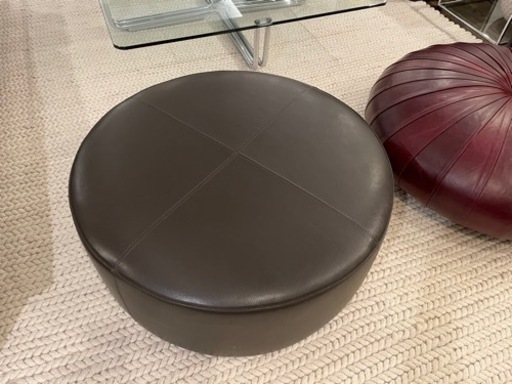 【美品】Molteni & C モルティーニ DOMINO スツール オットマン 革張り arflex アルフレックス取扱■50-60