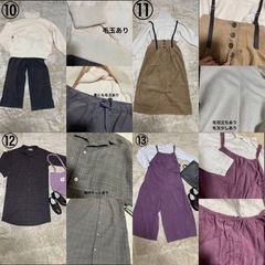 レディース服まとめ売りアウター付き！7コーデセット+アウター3点！カジュアル系の画像