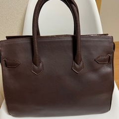 牛革ハンドバッグ新品　ブラウン値下げしますの画像