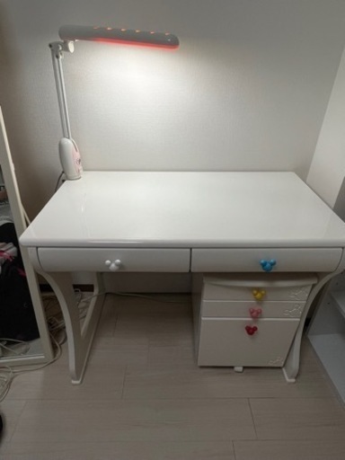 学習机　ミッキー仕様　デスクとサイドワゴン
