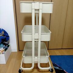 受け渡し決定  アイリスプラザ キッチンワゴン ベージュの画像