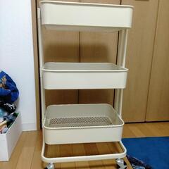 受け渡し決定  アイリスプラザ キッチンワゴン ベージュの画像