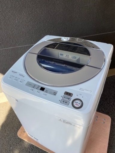 超美品　SHARP シャープ　全自動洗濯機　ES-SH7C-N 7kg 2018年製