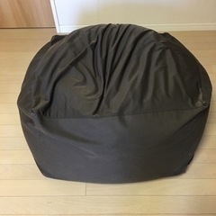 無印良品　体にフィットするソファ　ビーズクッション　ブラウン