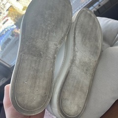 ナノユニバース　スニーカー　白　レザーの画像