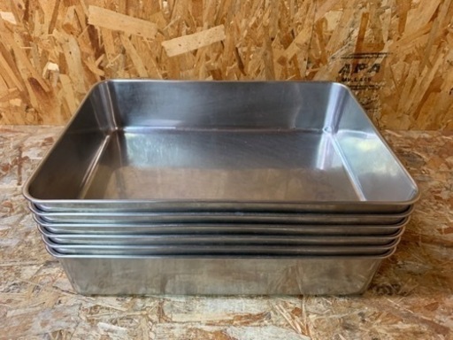 (5874) ステンレス製 クローバー 大屋製作所 18-8 深型組バット 11号 6個 ステンレスバット・トレー 業務用 飲食店 厨房 店舗用品