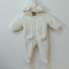 もこもこ　くま　カバーオール