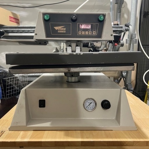 自動ヒートプレス機 熱転写 Insta インスタ 728 コンプレッサー付き アメリカ INSTA社 直接引取限定